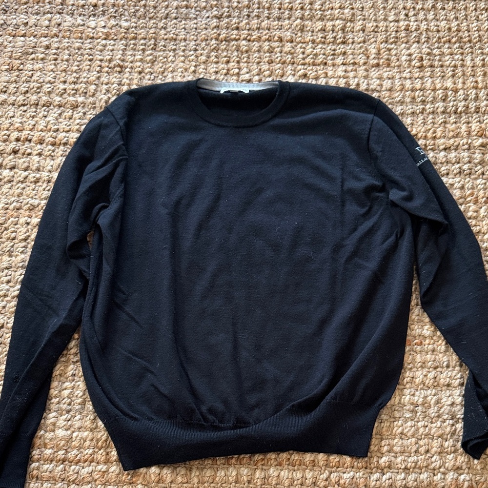 Peter Millar merino wool Dallas national Men's Black Crewneck Sweater